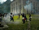 Un momento di battaglia di una vecchia rievocazione