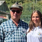 Alice Bollati con suo papà Massimo