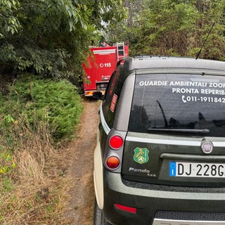 Incendio in una cascina a Villafranca Piemonte