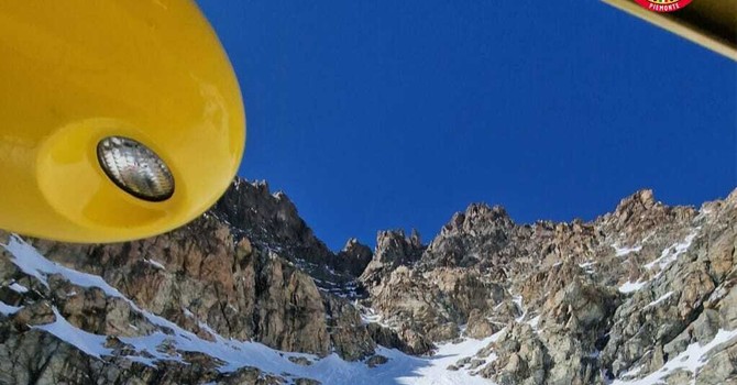 Il canalone dove è caduto l'uomo deceduto