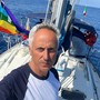Marco Croatti durante il viaggio con la Flotilla