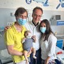 La famiglia con la piccola di appena 6 mesi