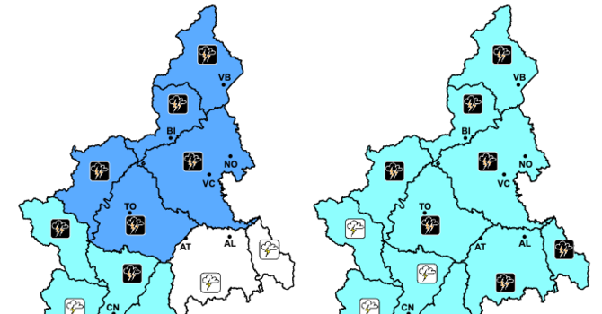 Temporali in arrivo sul Piemonte Temporali in arrivo sul Piemonte