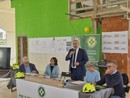 Il presidente Luca Ferrua in piedi