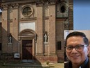 La parrocchia di Osasco e don Cunalema nel riquadro