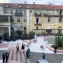 Il nuovo aspetto del cortile, visto dall’alto
