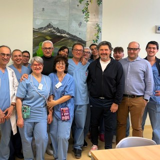 Ceravolo e Padovano con il personale dell’Asl To3