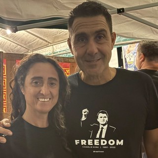 Ileana Ciancio con Roberto Vannacci a Pontida