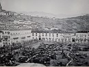 La facciata del municipio attuale di Pinerolo a fine Ottocento