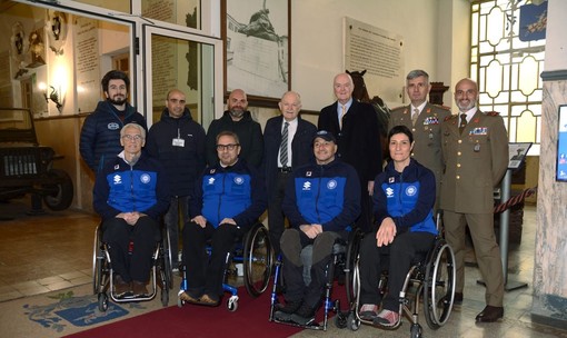 La nazionale di curling paralimpico al Museo della Cavalleria