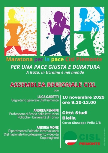 La Maratona per la Pace della Cisl Piemonte
