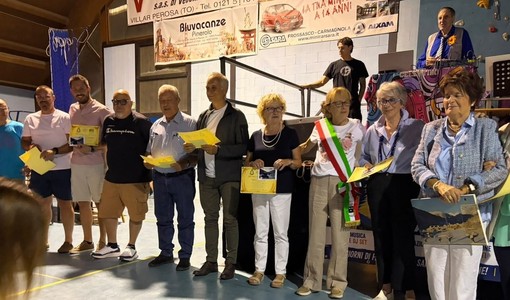 Da sinistra Giuseppe Crisci, Alex Charrier, Stefano Bertalmio, Pino Bilardi, Luciano Brun, Luca Bergesio, Daniela Armanni, Nadia Brunetto (sindaca), Paola Bagliani, Wilma Barisan e Giuseppina Cianalino
