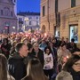 Un momento della fiaccolata dello scorso anno