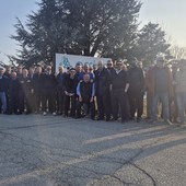 Gli autisti in sciopero Gli autisti in sciopero