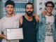 Da sinistra Alessandro Marteno, Luca Brunet e Samuele Marteno