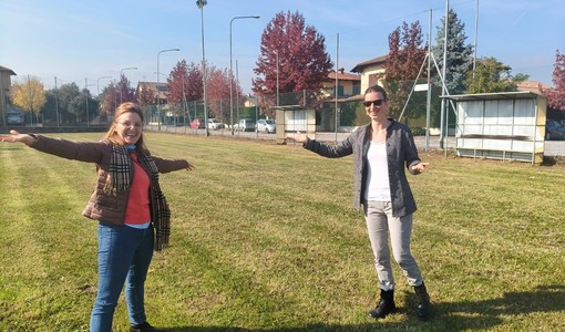Da sinistra, Norcia e Proietti nel campo riaperto