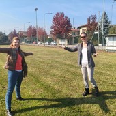 Da sinistra, Norcia e Proietti nel campo riaperto Da sinistra, Norcia e Proietti nel campo riaperto