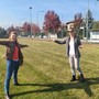 Da sinistra, Norcia e Proietti nel campo riaperto Da sinistra, Norcia e Proietti nel campo riaperto