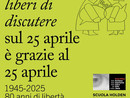 La locandina preparata dalla Regione per ricordare il 25 Aprile
