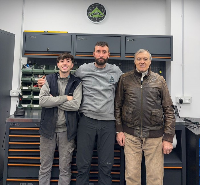 Da sinistra a destra Alessandro Eliantonio, Guido e Gino Sosso