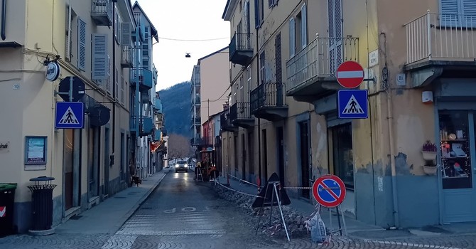 I lavori in via Roma I lavori in via Roma