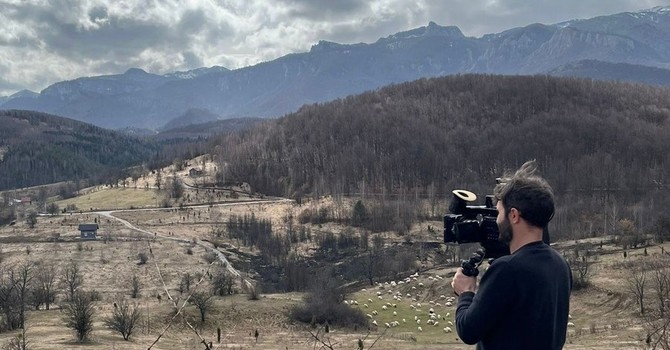 Emanuele Pasquet con la telecamera