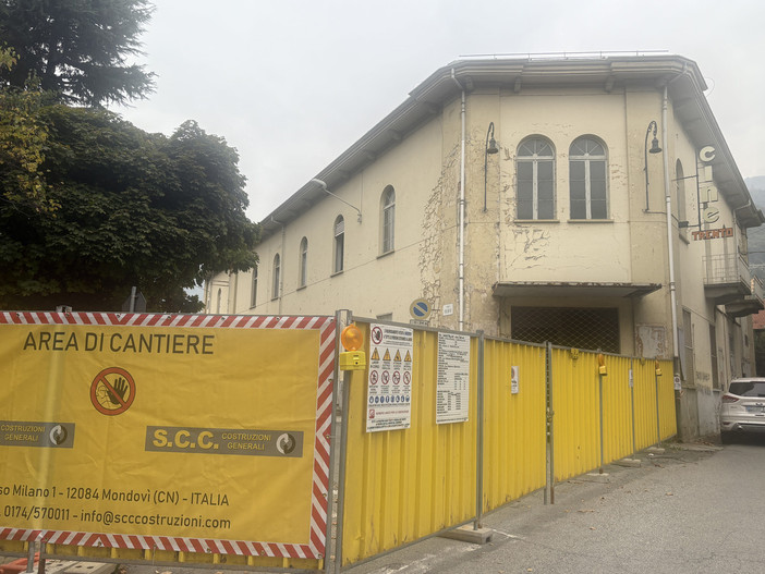 Il cantiere del Cinema Trento di Torre Pellice