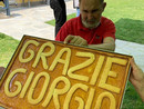 Giorgio Poet alla festa per la nomina di socio emerito del Soccorso alpino