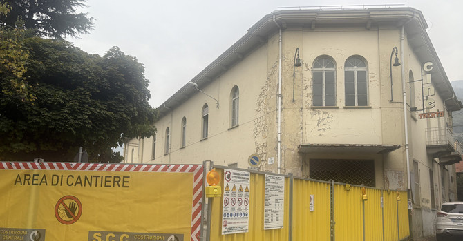 Il cantiere del Cinema Trento di Torre Pellice