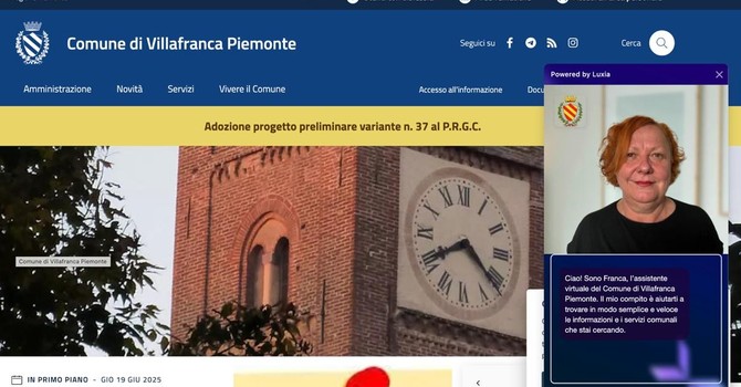 L’assistente virtuale sul sito Internet del Comune