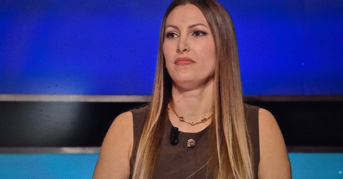 Elisa Leonardo al quiz di Canale 5