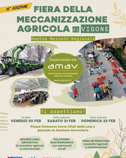 Il mondo agricolo scalda i motori con la Fiera della Meccanizzazione di Vigone Il mondo agricolo scalda i motori con la Fiera della Meccanizzazione di Vigone