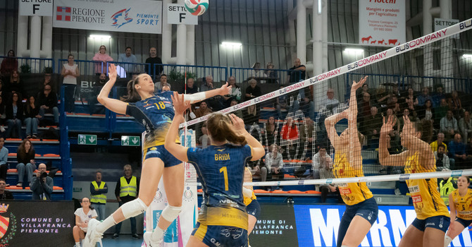 Un punto dell’andata tra Monviso e Conegliano (foto di Christian Bosio)