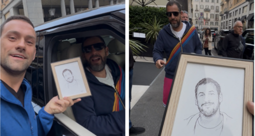 Il ritrattista dei vip colpisce ancora: dopo Papa Francesco e Gianni Morandi il disegno arriva ad Adam Sandler Il ritrattista dei vip colpisce ancora: dopo Papa Francesco e Gianni Morandi il disegno arriva ad Adam Sandler