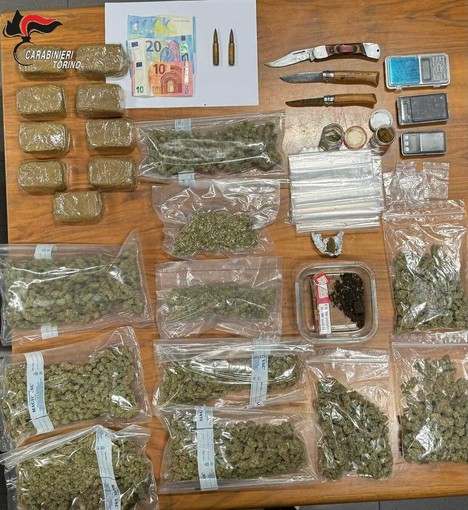 La droga sequestrata dai carabinieri