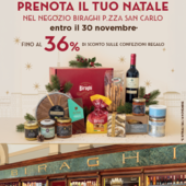 Il gusto del Piemonte da regalare: al Negozio Biraghi di Piazza San Carlo tornano le confezioni di Natale, con sconti fino al 36%