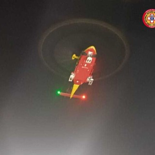 La coppia investita da una placca nevosa nel canale nord della Gran Guglia