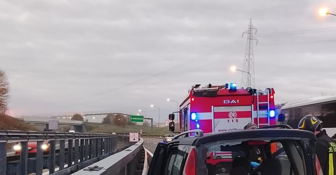 Incidente lungo la Torino-Pinerolo questa mattina