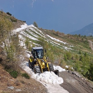 Lavori in corso per la riapertura della sp 173 dell'Assietta