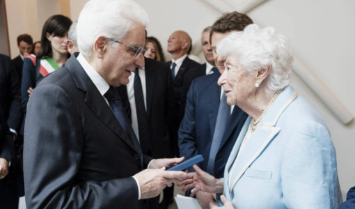 Il presidente Mattarella con Maria Sole Agnelli
