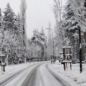 neve in via di Bardonecchia