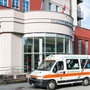 L'ingresso dell'ospedale Agnelli di Pinerolo