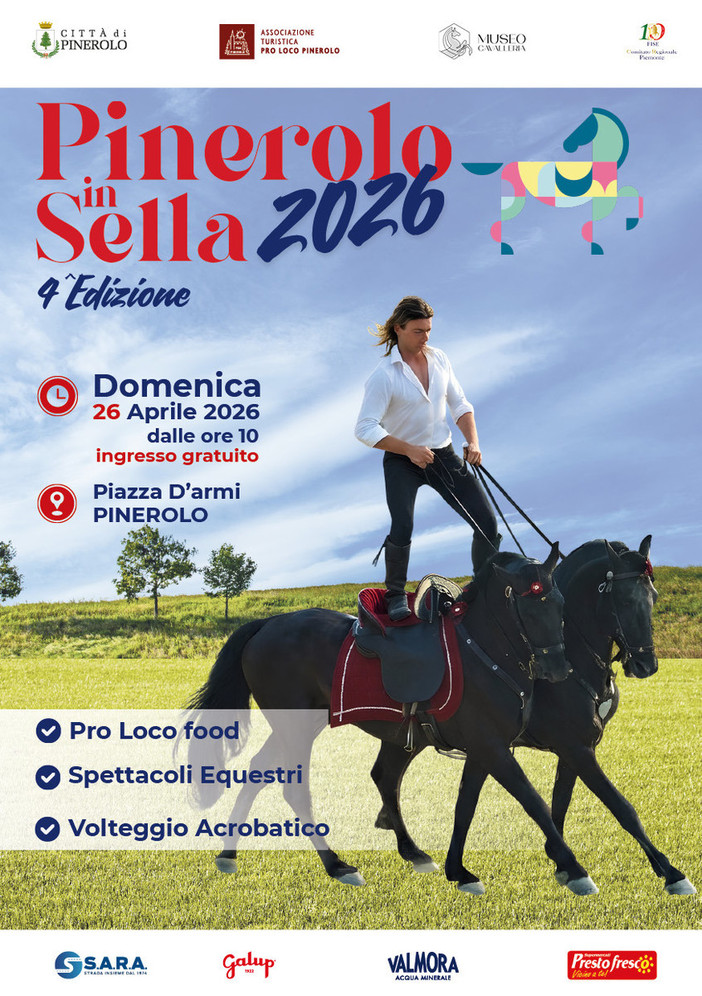 Pinerolo in Sella, quarta edizione tra spettacoli equestri e nuova area food