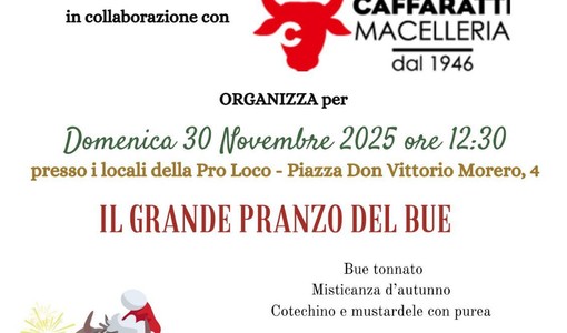 Con il Grande Pranzo del Bue, a Bricherasio si apre la stagione natalizia