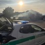Polizia locale e Vigili del fuoco hanno domato l'incendio a Nichelino
