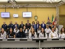 Le pallavoliste della Unionvolley a Palazzo Lascaris