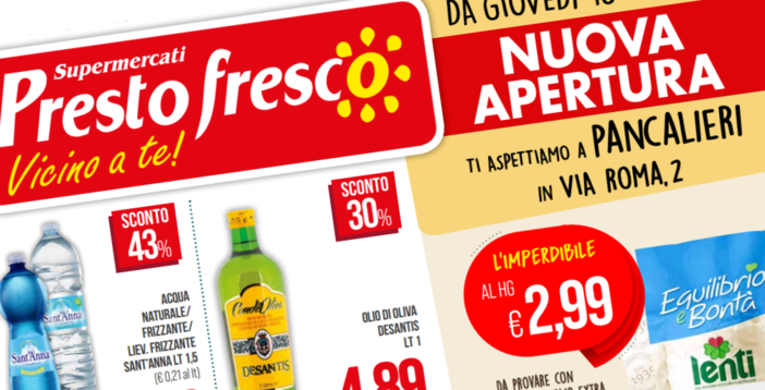 Giovedì 18 giugno Prestofresco inaugura a Pancalieri: il nuovo supermercato di prossimità nel cuore del paese