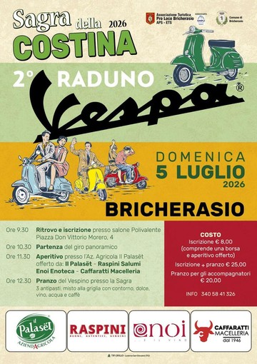 A Bricherasio la vespa torna a rombare: è in arrivo il raduno della Sagra della Costina