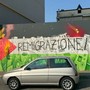 Il murale di Nichelino per Gaza vandalizzato