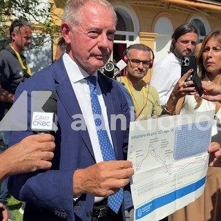 Urso sale in cattedra a Cernobbio e interroga i giornalisti sull'inflazione Urso sale in cattedra a Cernobbio e interroga i giornalisti sull'inflazione